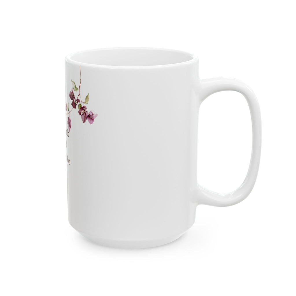Proverbs 16:3 Floral Ceramic Mug — "Commit your work to the Lord" Inspirational Scripture Coffee Cup