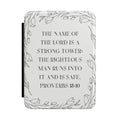 Proverbs 18:10 Kindle Case — Faith-Based Bible Verse E-Reader Cover