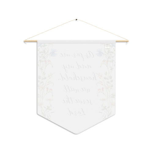Faith Wall Pennant — "As for me and my household, we will serve the Lord" Floral Banner