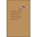 Engraved Vegan Leather Prayer Journal — Mark 11:24 with Floral Accent