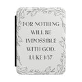 Kindle Case — Luke 1:37 Floral Faith E-reader Cover
